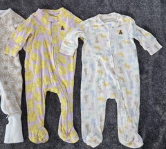 Baby Girl 0-3M Sleeper Lot Of 9 Floral Butterflies Easter Gap Carter’s