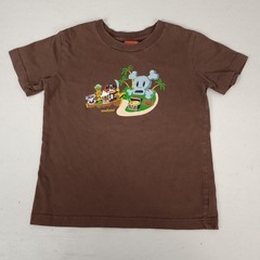Paul Frank Shirt Boys 4T Brown Julius Pirate Treasure Graphic Small Paul Tee