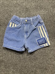 Rare Baby Guess Vintage 24month Girls Striped Denim Shorts
