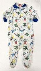 Playskool Baby Vintage 1980s Disney Mickey Fleece Footed One-Piece Snap Pajamas