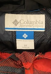 Columbia Red Black Plaid 3T Toddler Winter Jacket