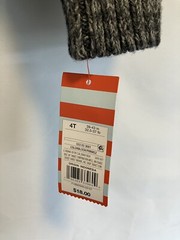 Cat & Jack Boys Chunky Knit Pullover Sweater Red Yellow Gray 4T NWT