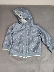 Tommy Bahama Jacket Baby 2T Gray Full Zip Lightweight Hoodie AOP Sailboat Fun