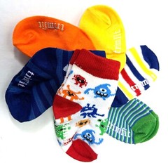 TRIMFIT INFANT-BABY 6-PAIRS SZ 6-12 MONTHS COLORFUL WARM SOCKS W / GRIPPER SOLES