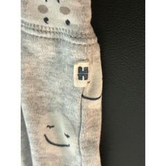 Huggies Baby 6M Organic Cotton Smiley Face Joggers Gray Pants (1305)