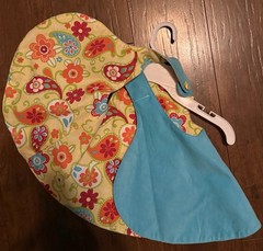 Kelly’s Kids Baby Girls 12-18M Reversible Blue Floral Owl Appliqué A-Line Dress