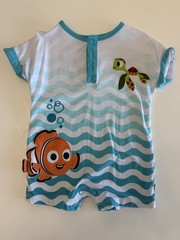 Little Sleepies Disney Pixar Nemo Waves One Piece Play Romper 6-12m