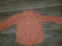 CHILDREN’S PLACE button front orange boys three toddler 100% cotton shirt