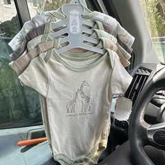 Kyle & Deena 5pk Grow With Me Baby Bodysuits 3-6M/6-9M Safari Giraffe