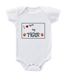 I love my Tiger paw prints Infant Toddler Baby Cotton Bodysuit One Piece