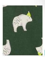 Carter’s Baby Boy Fleece Footed Pajamas 0/3M Green Bear Hat One Piece Sleeper