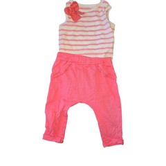 Carter’s Circo Baby Girls Pink Striped Bodysuit and Pants Set 6-9 Months 2 Piece