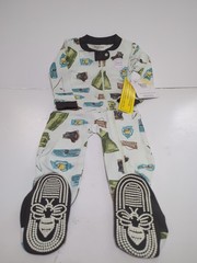 Burt’s Bees Organic Cotton Honeysoft Footie Pajama Unisex 18 months Camping NWT
