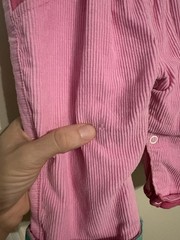 Disney Minnie Mouse Vintage Pink Corduroy Colorblock Girls Overall One-Piece