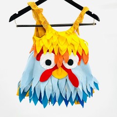 Cute Handmade Kids Felt Feather Chicken Bird Costume Dress