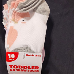 Toddler Unisex No-Show Socks 10 Pack Multipack Multicolor Animal Print
