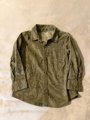 Carter’s Dinosaur Print Corduroy Button-Up Shirt – Boys Size 5T / 5A