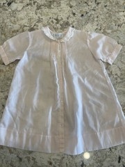 Feltman Vintage Baby Pink Dress 3-6 month Button Down Lightweight Fair Condition