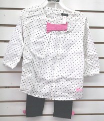 Toddler Girls Kensie $31 2pc Polka Dot Shirt & Leggings Set Sizes 12Mth – 4T