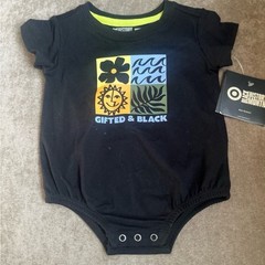 Target Kids One Piece Bodysuit – Black with Multicolor Design