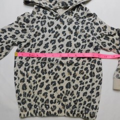 Garanimals Toddler Girls Hoodie Size 3T Leopard Cheetah Print Pullover Sweater