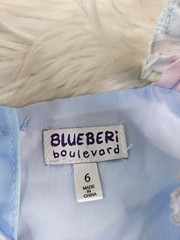 Blueberi Boulevard Multicolor Rhinestones On Strap Tulle Dress – Girls SZ 6T