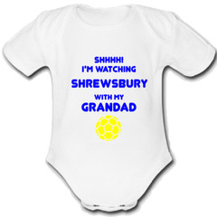 SHREWSBURY @TOWN GRANDAD Babygrow Baby Vest Grow FOOTBALL GIFT FROM FOR A