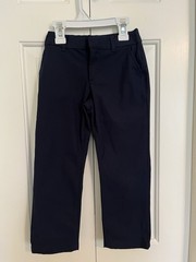 Gymboree Boys 5T Navy Solid Pants 100% Polyester Button Zip Pockets