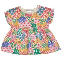 Hanna Andersson Floral Tunic Top, Striped Shorts Set Size 2T Pink Green Colorful