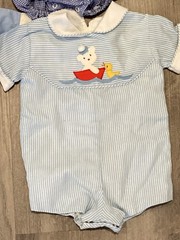 Lot Of 6 Vintage Baby Rompers Various Sizes (4 Boys And 2 Girls)