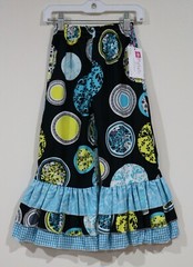 Pigtails Boutique Girls Size 3T Floral Abstract Wide Leg Layered Ruffled Pant