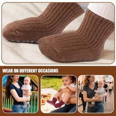 1-3T, Brown & Off-white(2 Pairs) & Light Blue & Red & Pink & &