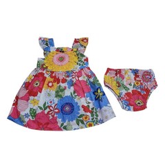 Counting Daisies Toddler Girls Lightweight Woven 2 Piece Set Dress
