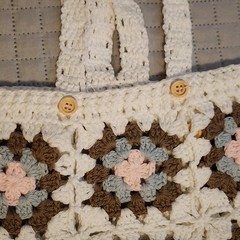 Crocheted Hat & Jumper For Boy or Girl Granny Square Pattern NWT