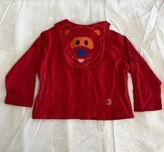 Vtg Disney Store Bear in the Big Blue House Jacket Shirt Red 12 Months Y2K 90s