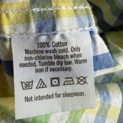 Janie & Jack Toddler 18-24 Shirt Plaid Button Up Cotton Long Sleeve