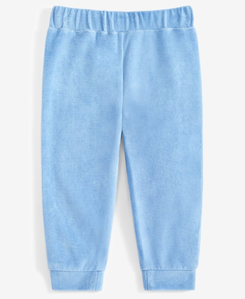 First Impressions Solid Velour Pull-on Pants Baby Boys 3-6 Months Blue Bell