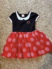 Disney Junior Minnie Mouse 4T Sweater Dress Tulle TuTu Skirt