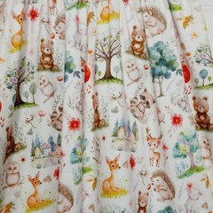 New Boutique Girls 4T Forest Animal Dress Deer Owls Flutter Sleeve Hedgehog Fox