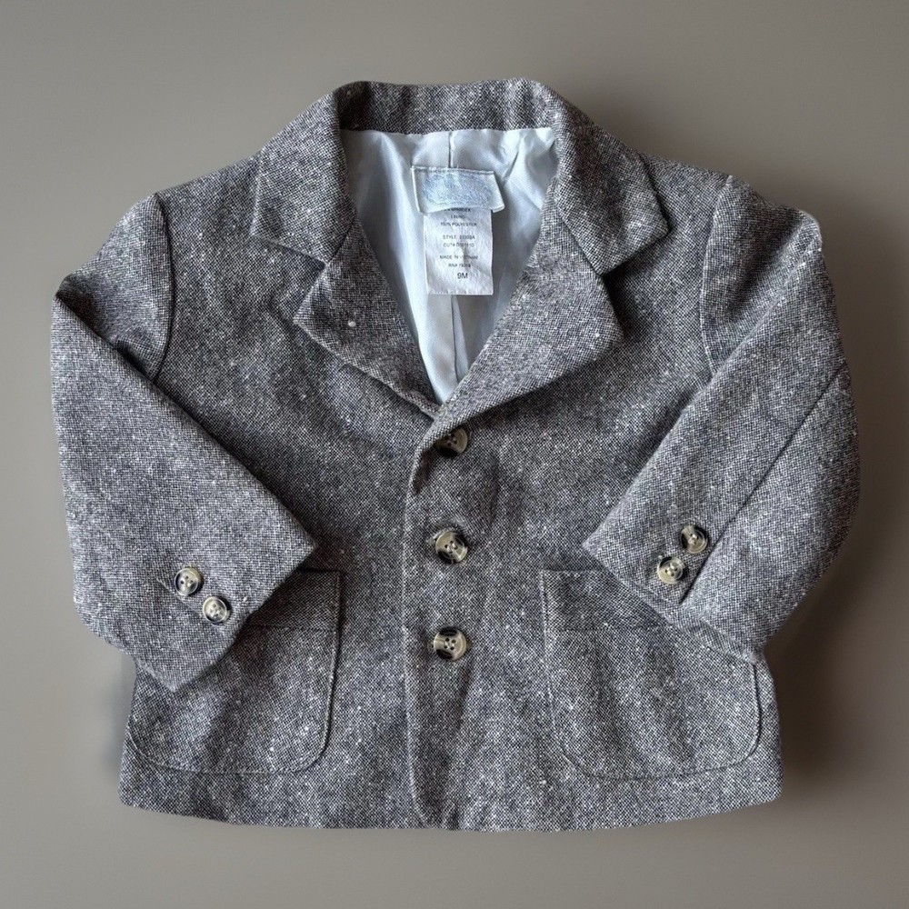 Baby Biscalli Wool blend blazer jacket.Baby Boy Size 9 month Preppy Quiet luxury