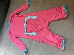 Baby Girl 0/3mo Bamboo Sleepers Pink Ruffles Stretch Soft Breathable Kickee Pant