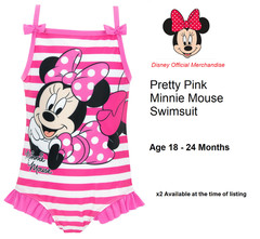 Official DISNEY Mini Mouse Swimming Costume Swim Suit Pink 18-24 Months x NEXT