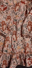 Girls Tiger Animal Print Dress Length Dress Ruffle Long Sleeve