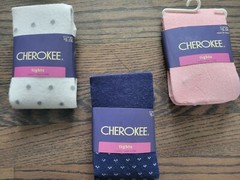 Infant girl- Size 0-6 months tights, 3 pairs