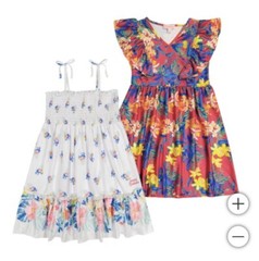 2-pack Tommy Bahama Kids’ Dress, Pink & White Floral, Sundress, Girls’ 3T, NEW