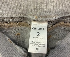 Carters Baby Boy Faux Denim Cotton Rib-Knit Waistband Pull On Pants Dark Blue 3M