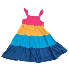 Toddler Girl’s Tucker + Tate Colorful Striped Smock Top Tank Dress | Size 3