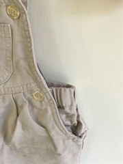 EUC Carter’s Overalls Bibs Pants Shorts Tan Beige Fly Boys Sz 9-12mo Vintage