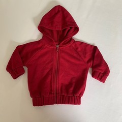 Garanimals Red Hooded Zip Up Sweatshirt Hoodie Baby 0-3 Months Casual Classic