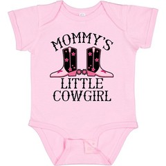 Inktastic Mommy Little Cowgirl Baby Clothes Baby Bodysuit Western New Outfit